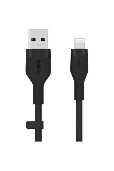 Belkin Cablu de încărcare Belkin, Boost Charge Flex, silicon, USB-A la Lightning, 1 m, negru