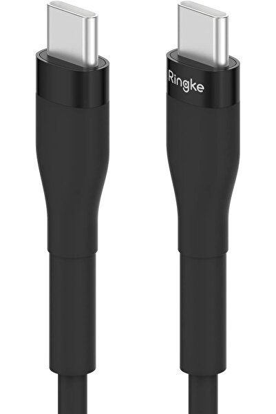 Ringke كابل شحن سريع بلون باستيل | USB Type C إلى Type C | أسود، 1.2 متر