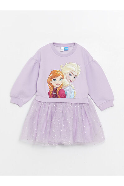LC Waikiki Özmarka Yeni Sezon Bisiklet Yaka Uzun Kollu Elsa Baskılı Kız Bebek...