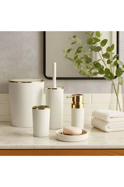 Living Bremanova Bathroom Accessories Set of 5 Pieces - White