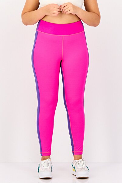 FILA بنطال رياضي نسائي ضيق للتدريب 7/8، وردي فوشيا