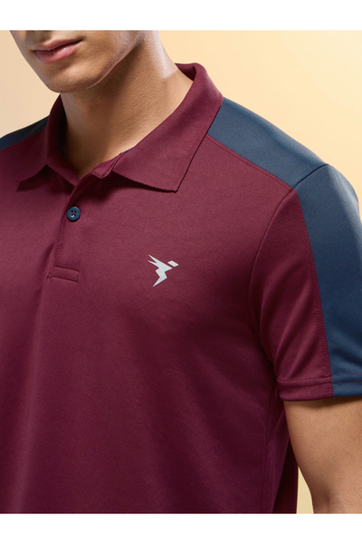 Technosport By Styli Men Brown Solid Slim Fit Polo