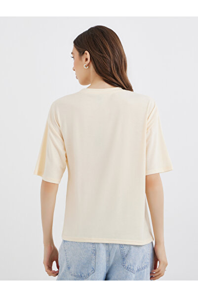 Styli Solid Round Neck Tie Up Detail Wrap Top