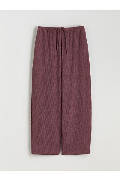 LC Waikiki Create Your Style from Uzg Store |   Textured Women's Trousers with Elastic Waist