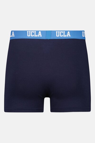 UCLA Men Brand Logo 3 Pack Boxer Trunks, Navy
