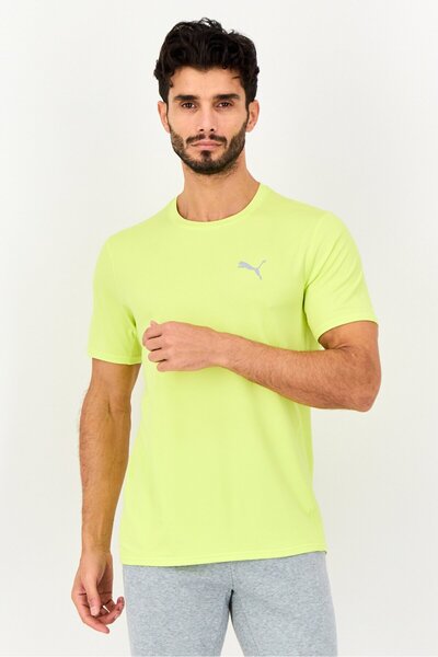 Puma Men Sportswear Fit Short Sleeve Outdoor T Shirt, Yellow