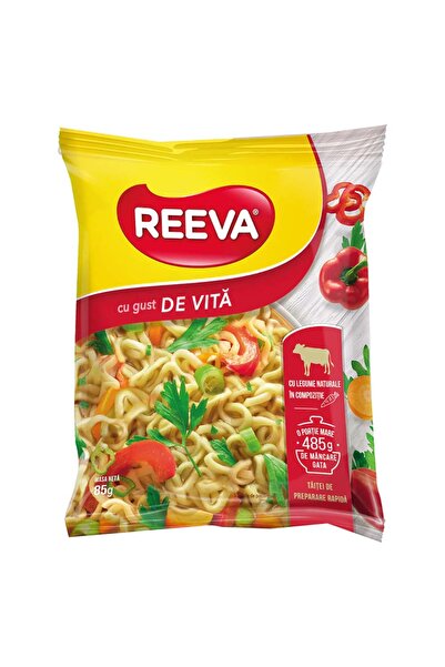 OEM REEVA Instant Noodle Soup with Beef Flavor, Quantity 85 g
