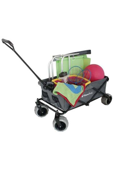 EURO TRAİL Eurotrail Beach Trolley Sunny - Katlanabilir Gri Plaj Arabası