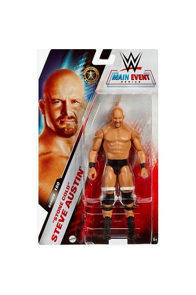 mattel WWE Wrestling Action Figure - Stone Cold Steve Austin, 18cm, black, set