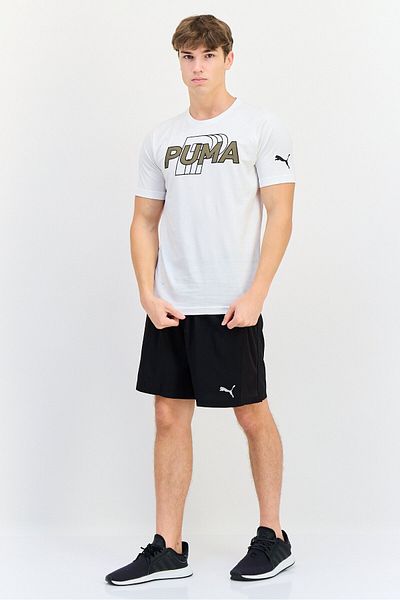 Puma Men Regular Fit Short Sleeves Outdoor T-shirt, White