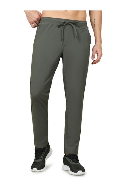 Technosport By Styli Men Solid 4-Way Stretch Track Pants