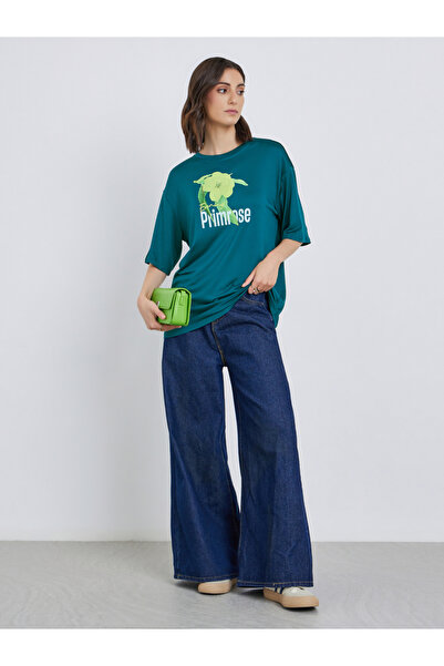 Styli Floral Graphic Printed Oversized T-Shirt