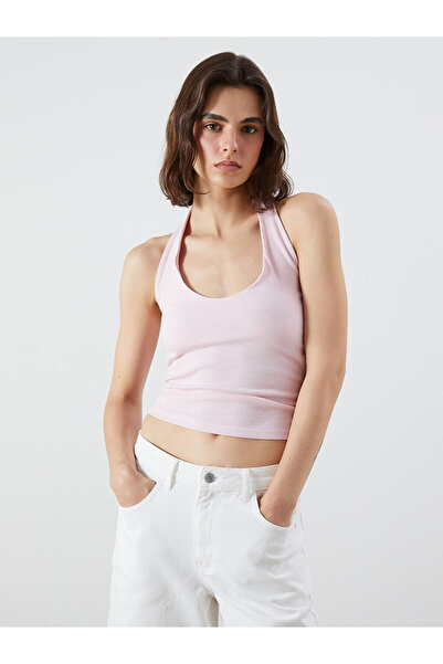 LC Waikiki Pink Halter Neck Women's Tank Top