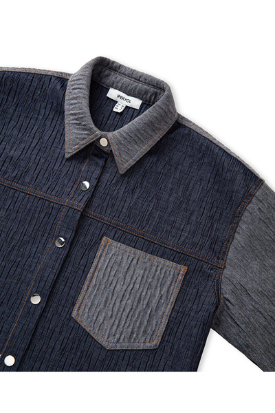 İpekyol Kırışık efektli colorblock ceket