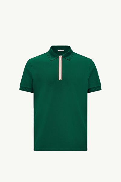 MONCLER GRENOBLE Üç Renkli Trim Pamuklu Pike Polo Yaka Tişört