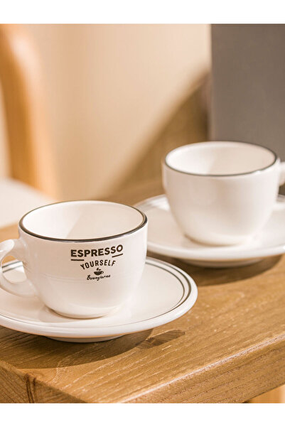 LC Waikiki Trend Printed 2-Person Ceramic Coffee Cup Set 95 ml from Renkli Mağaza