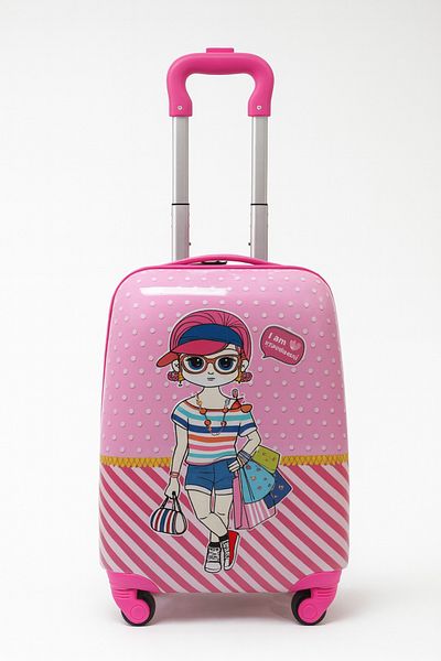 Mnuk Fashion Girl-Sided Polycarbonate Kids Trolley Luggage-16 Inches| FG-110