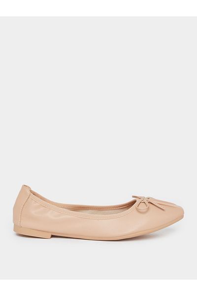 Take Two By Styli Women Beige Metallic Strip Detail Flat Sandals