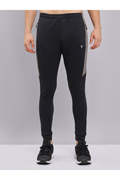 Technosport By Styli Men Black Melange Slim Fit Track Pants
