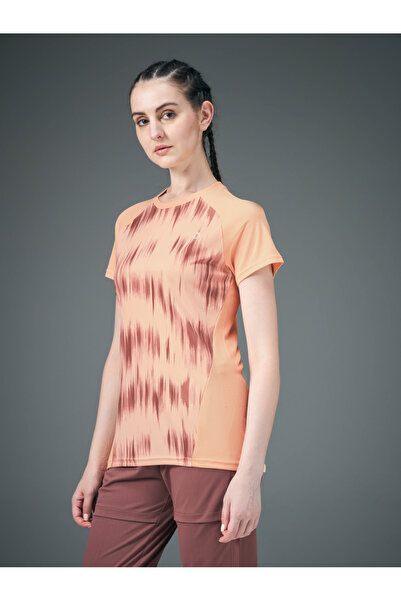 Technosport By Styli Women Orange Raglan Sleeve Slim Fit Top