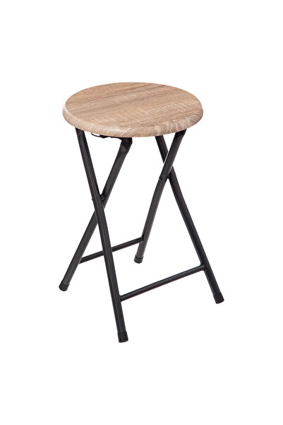 5FiveSmart Scaun pliant 5Five cu șezut din MDF și cadru metalic, 30x46 cm, bej