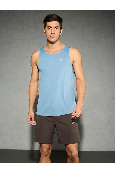 Technosport By Styli Men Melange Slim Fit Scoop Neck Tank