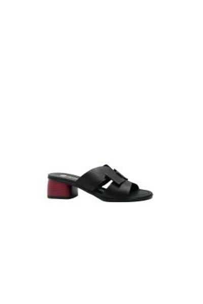 Remonte Women's Black Leather Saboti with Bow