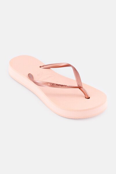 Havaianas Women H Slim Flatsform Slip On Slippers, Pink