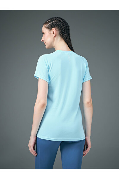 Technosport By Styli Women Blue Raglan Sleeve Slim Fit Top