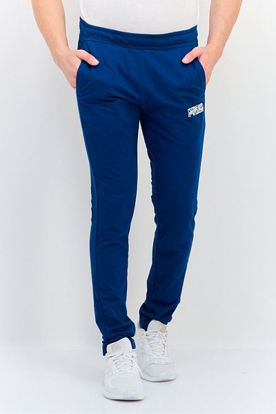 Puma Men Slim Fit Brand Logo Training Track Pants, Teal Blue