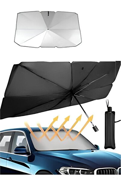 yesilcamsepeti Tüm Araçlar Için Araba Ön Cam Güneşlik Katlanabilir Şemsiye Gü...