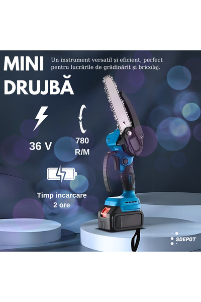 SDEPOT MINI CHAINSAW 36V 2 BATTERIES