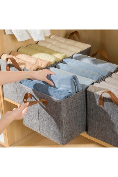 Cady One Large Storage Bags from Cady One 1 - Foldable Storage Box with Handles, Fabric Storage Basket, Multi