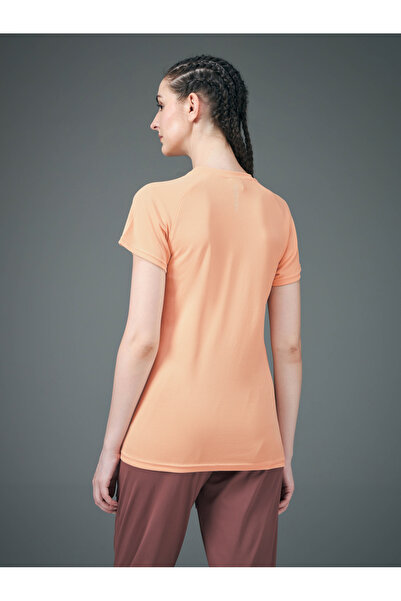 Technosport By Styli Women Orange Raglan Sleeve Slim Fit Top