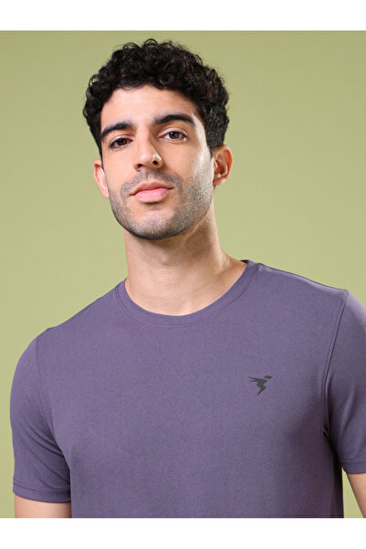 Technosport By Styli Men Solid Crew Neck Slim Fit T-Shirt