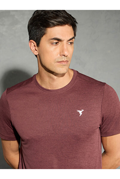 Technosport By Styli Men Solid Slim Fit Crew Neck T-Shirt