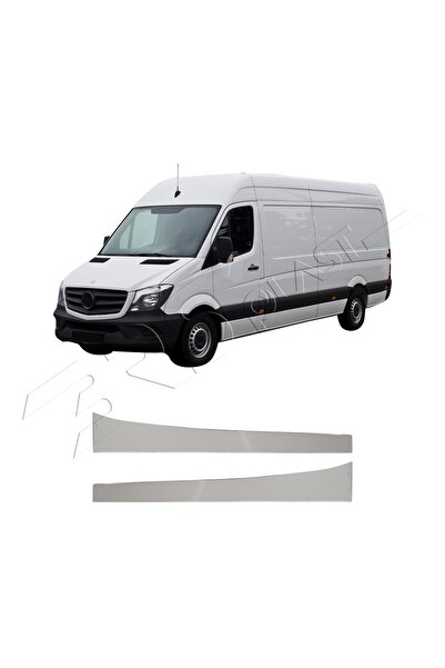BRSPLAST Mercedes Sprinter W906 Uyumlu Krom Kapı Direği 2 Parça Paslanmaz Çelik