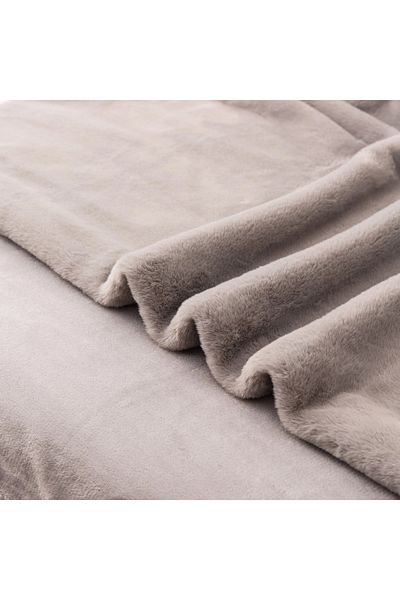 Home Box Lla Ura Rabbit Fur Double Layer King Blanket - 220x240 cm