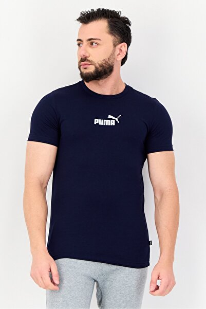 Puma Men Slim Fit Short Sleeves Outdoor T-Shirt, Navy Blue