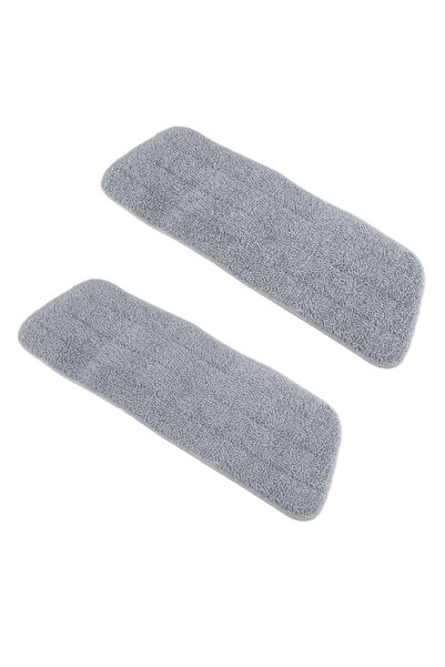 PAA-home Set 2 rezerve mop , culoare gri, pentru mopul cu capul plat, dimensiunea de 40 x13 cm