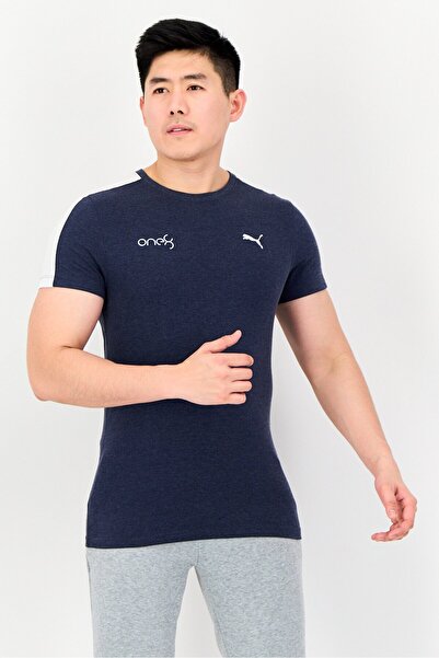 Puma Men Sportswear Fit Short Sleeve Outdoor T Shirt, Navy