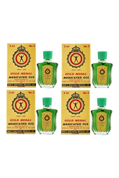 Gold Medal مجموعة زيوت طبية مكونة من 4 قطع 3 مل