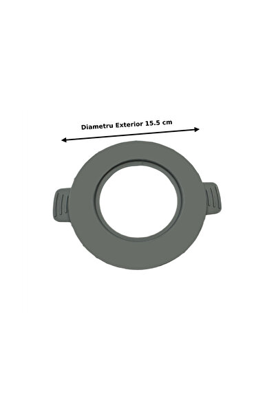 PAA-home Perie curatare pentru mopul cu cap rotativ cu diametrul de 16 cm, inaltime peri 3 cm, culoare gri