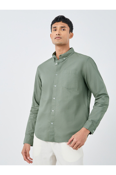 Styli Button Down Collar Regular Fit Oxford Shirt
