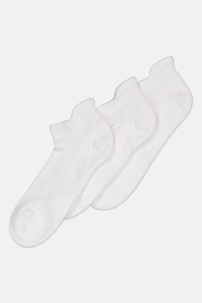 Rocawear Men 3 Pairs Textured Ankle Sock, White