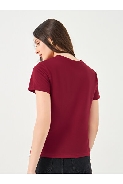 Styli Women Red Slogan Print T-Shirt