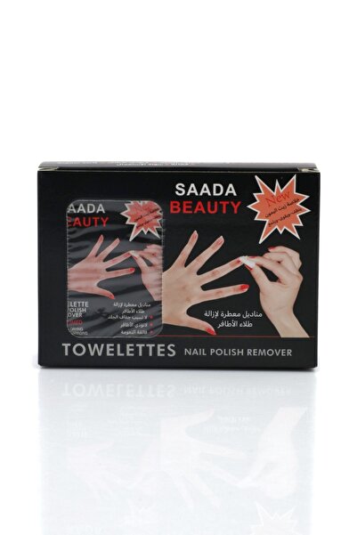 SAADA BEAUTY مناديل معطرة لازالة طلاء الاظافر بخلاصة زيت اليمون ينظف ويقوي ويلمع