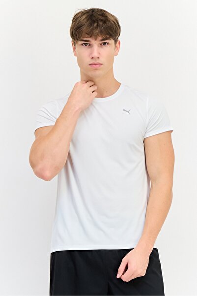 Puma Men Sportswear Fit Short Sleeve Running T-Shirt, White