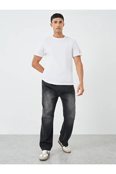 Styli Regular Fit Badge Detail Heavy Jersey T-Shirt