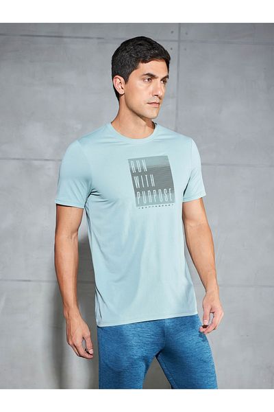 Technosport By Styli Men Printed Slim Fit Crew Neck T-Shirt